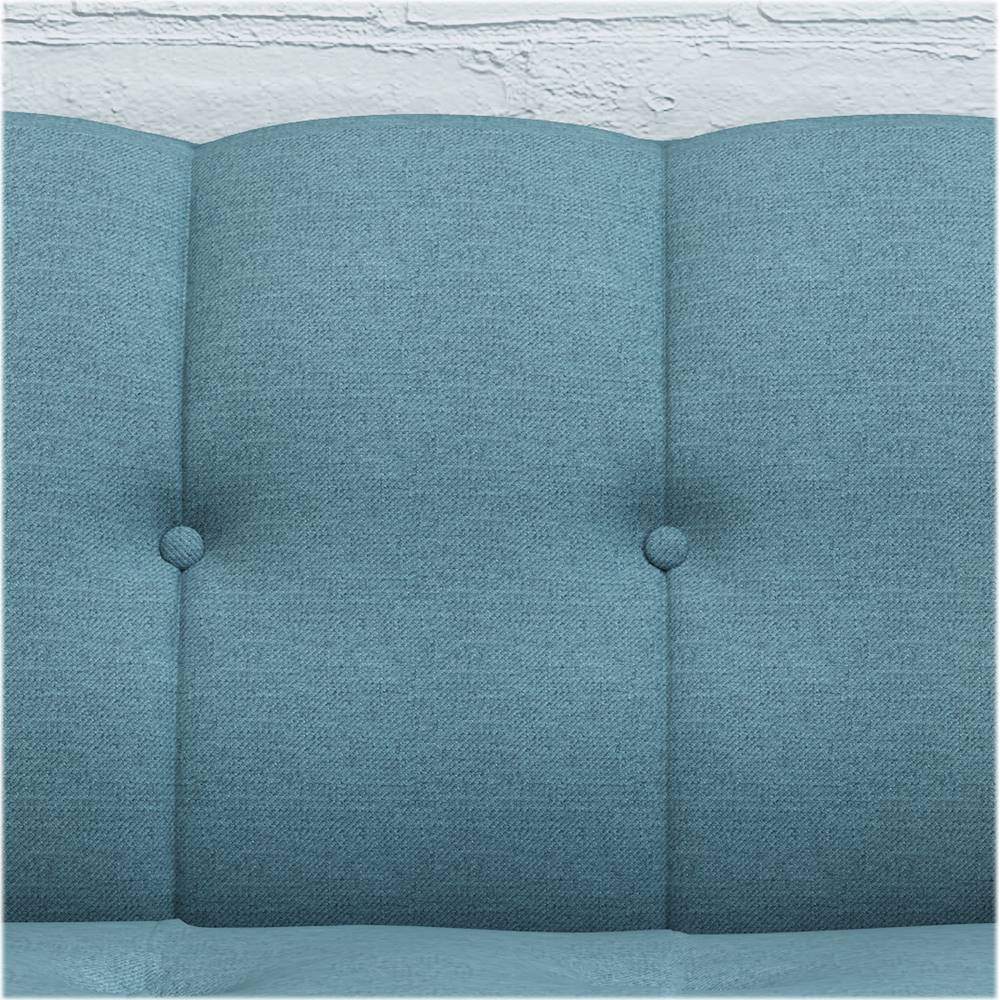 Noble House - Loomis 3-Seat Fabric Sofa - Blue_5