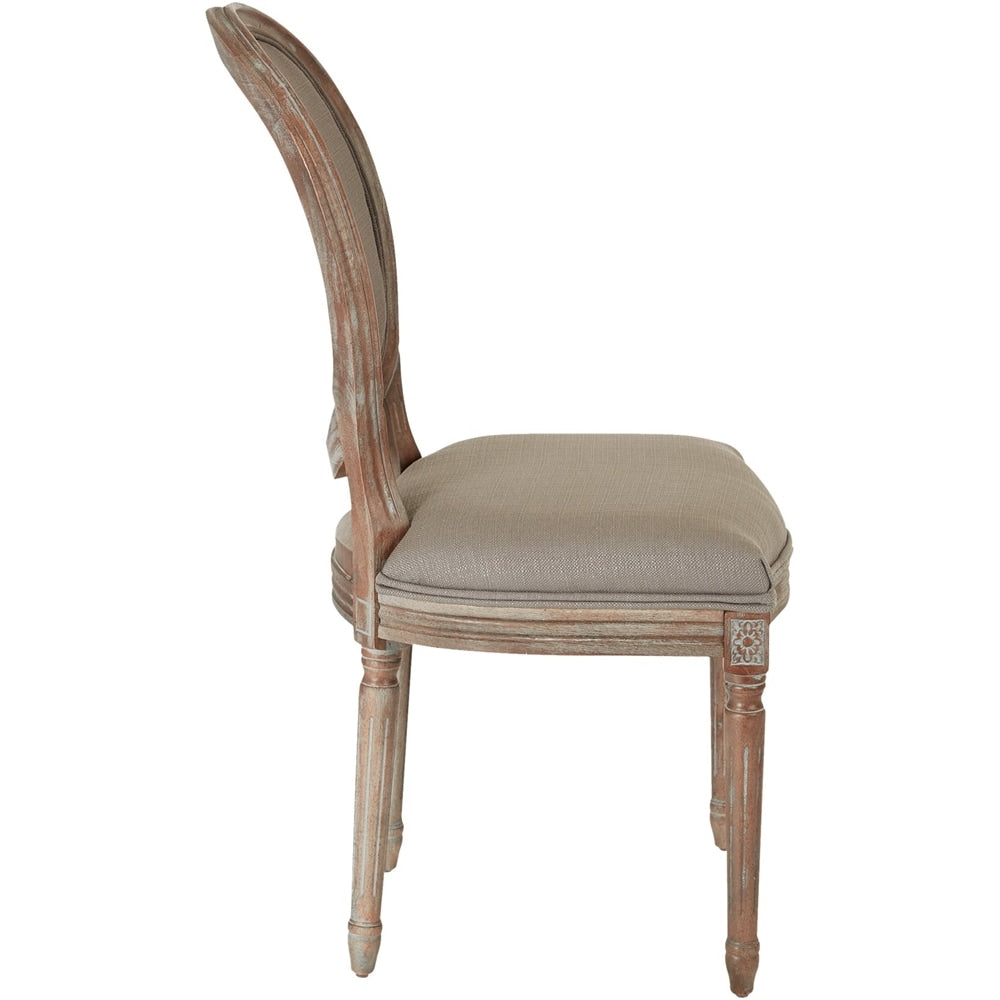 AveSix - Lillian Collection Traditional Fabric Chair - Klein Otter_1