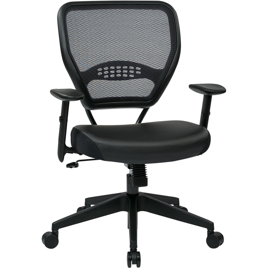 Space Seating - 57 Series Bonded Leather Office Chair - Black_0
