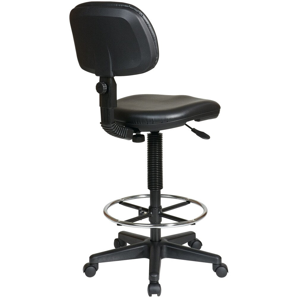 WorkSmart - DC Series Vinyl & Molded Foam Drafting Chair - Black_3