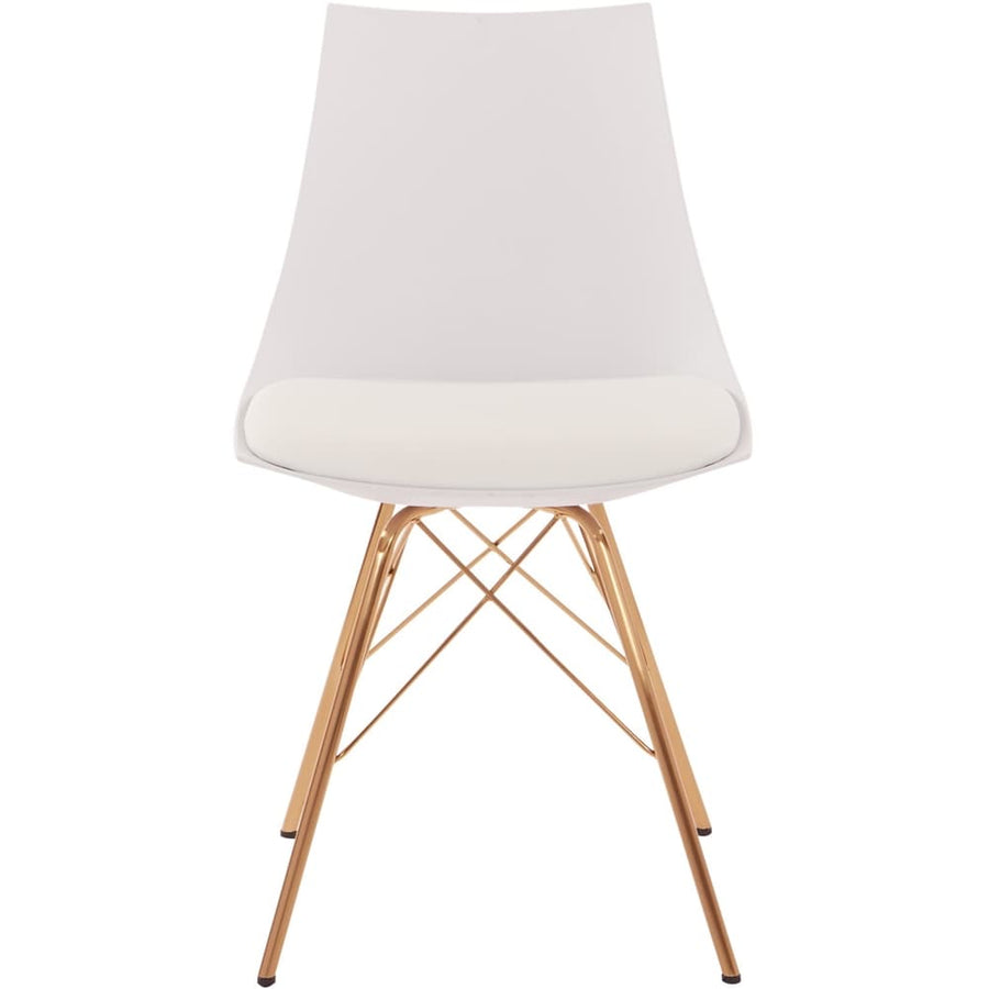 AveSix - Oakley Contemporary Home Chair - White/Gold_0
