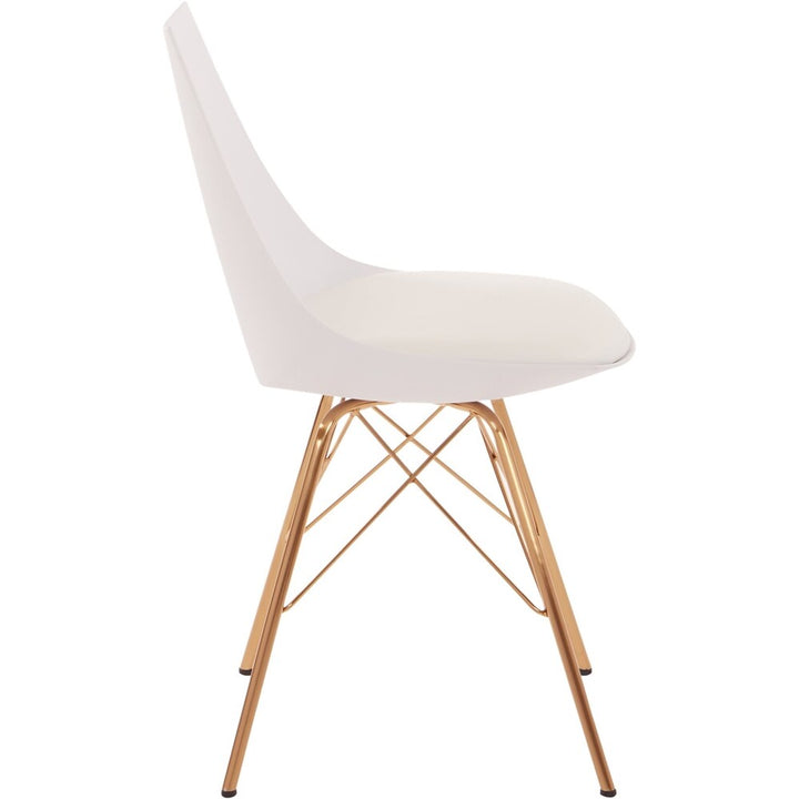 AveSix - Oakley Contemporary Home Chair - White/Gold_4