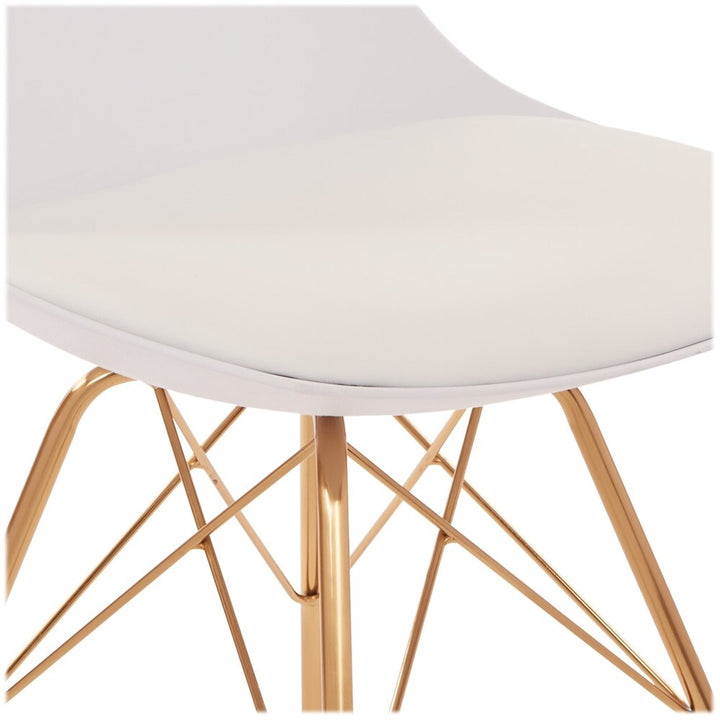 AveSix - Oakley Contemporary Home Chair - White/Gold_2