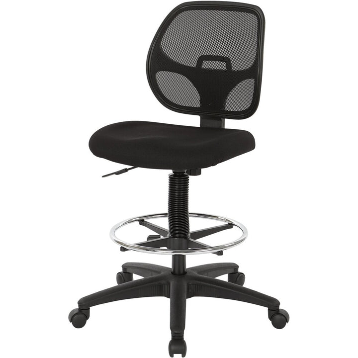 WorkSmart - DC Series Fabric Drafting Chair - Black_2