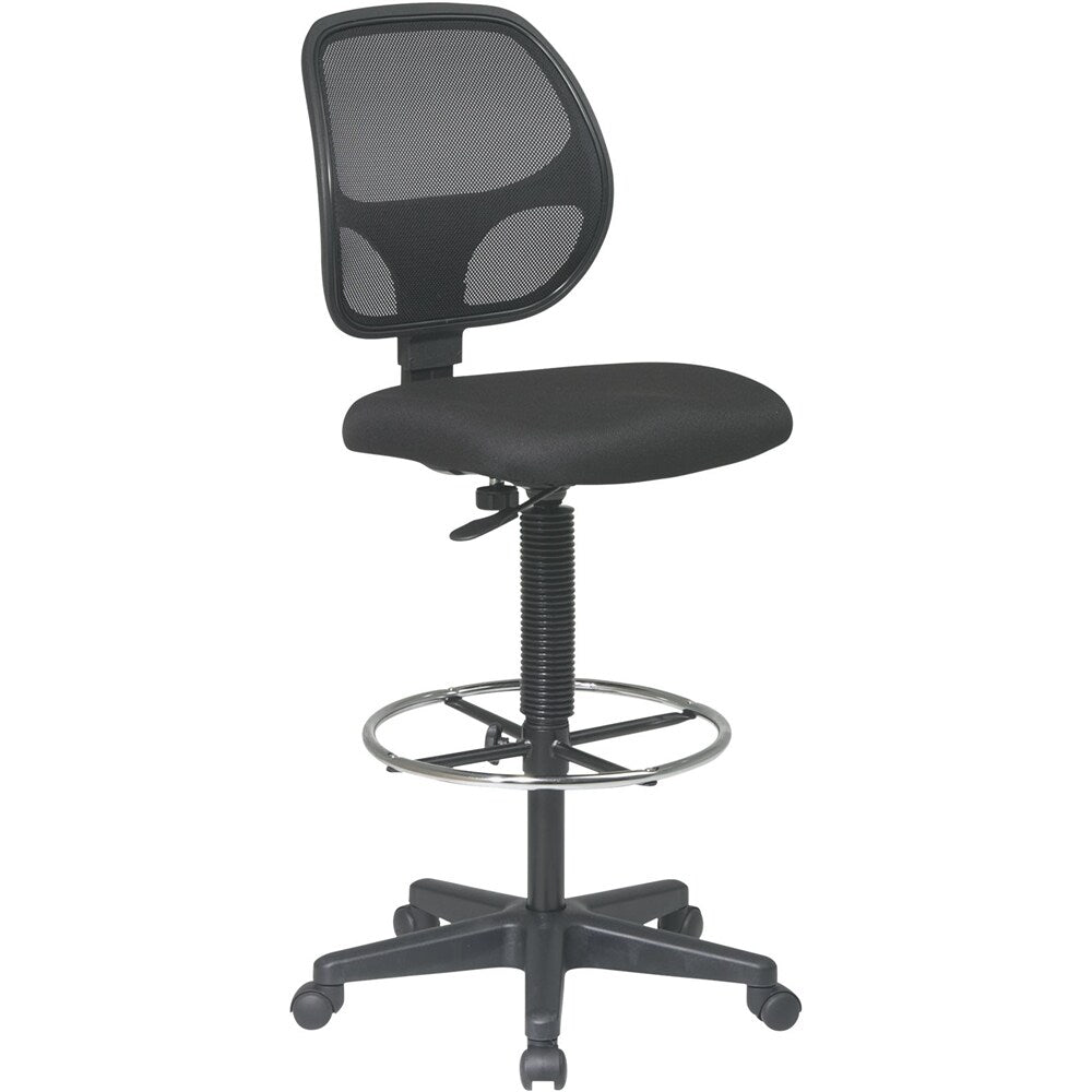 WorkSmart - DC Series Fabric Drafting Chair - Black_8