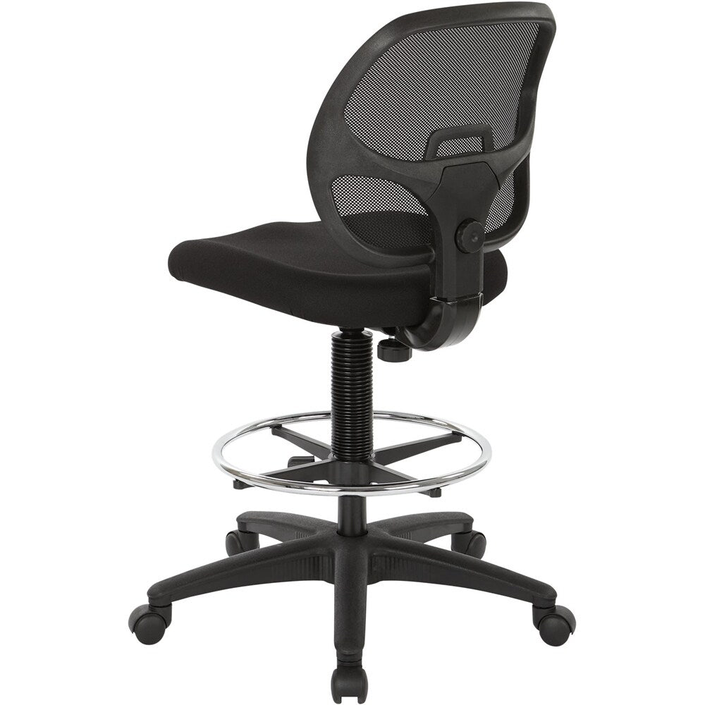 WorkSmart - DC Series Fabric Drafting Chair - Black_7