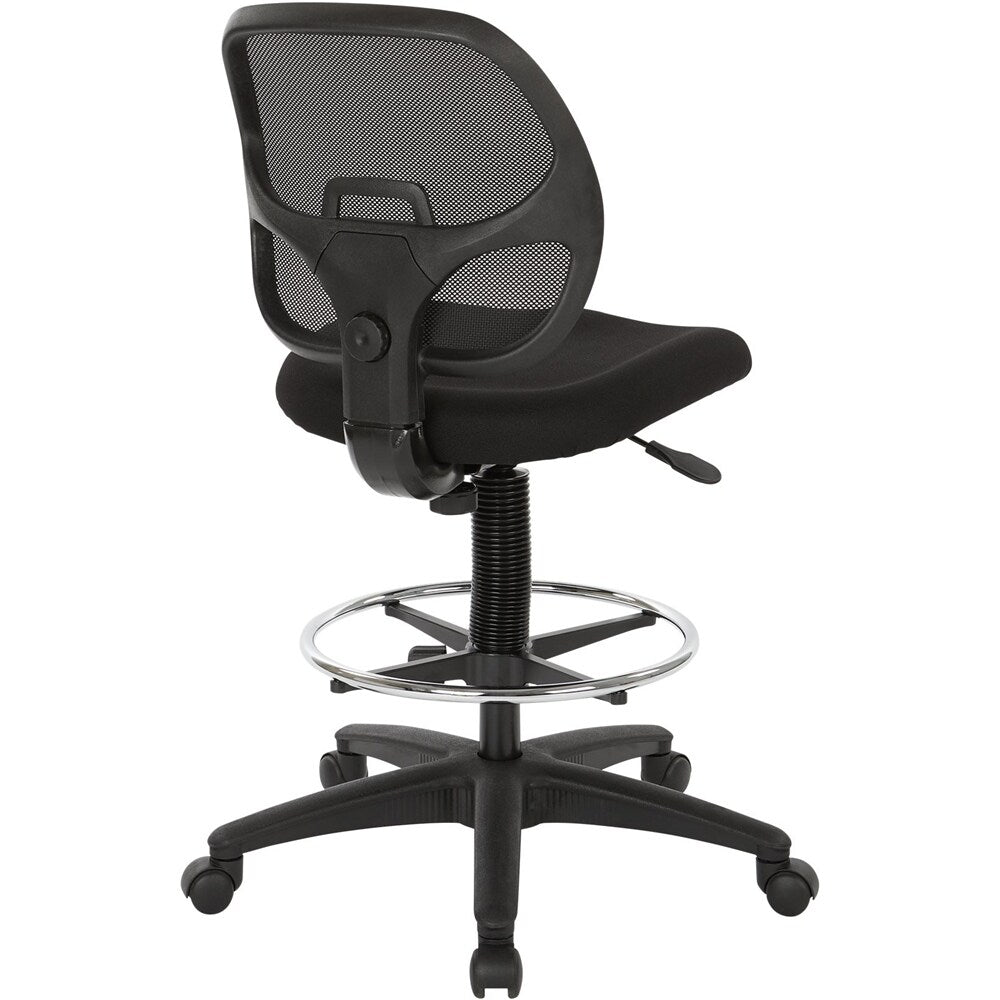 WorkSmart - DC Series Fabric Drafting Chair - Black_6