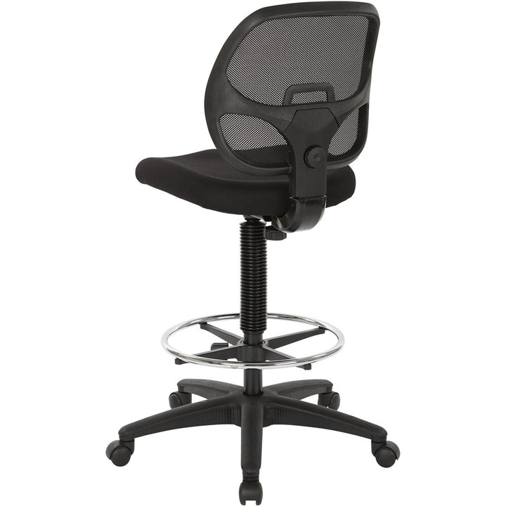 WorkSmart - DC Series Fabric Drafting Chair - Black_3