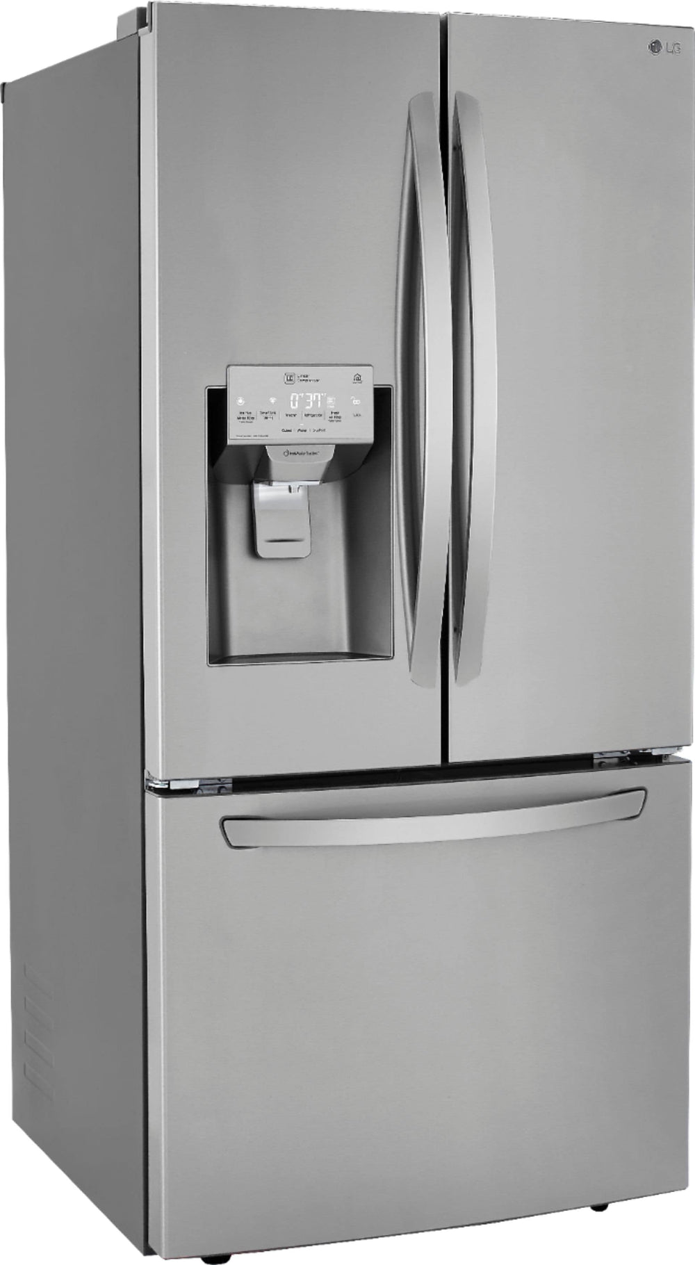 LG - 24.5 Cu. Ft. French Door Smart Refrigerator with External Tall Ice and Water - Stainless steel_1