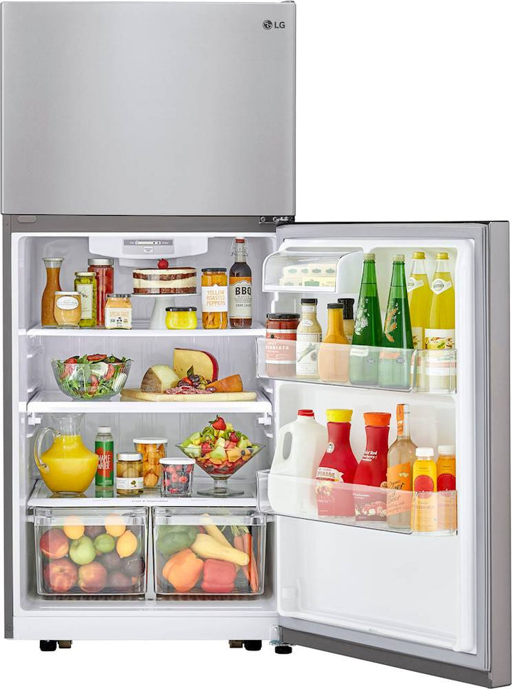 LG - 20.2 Cu. Ft. Top-Freezer Refrigerator - Stainless steel_11