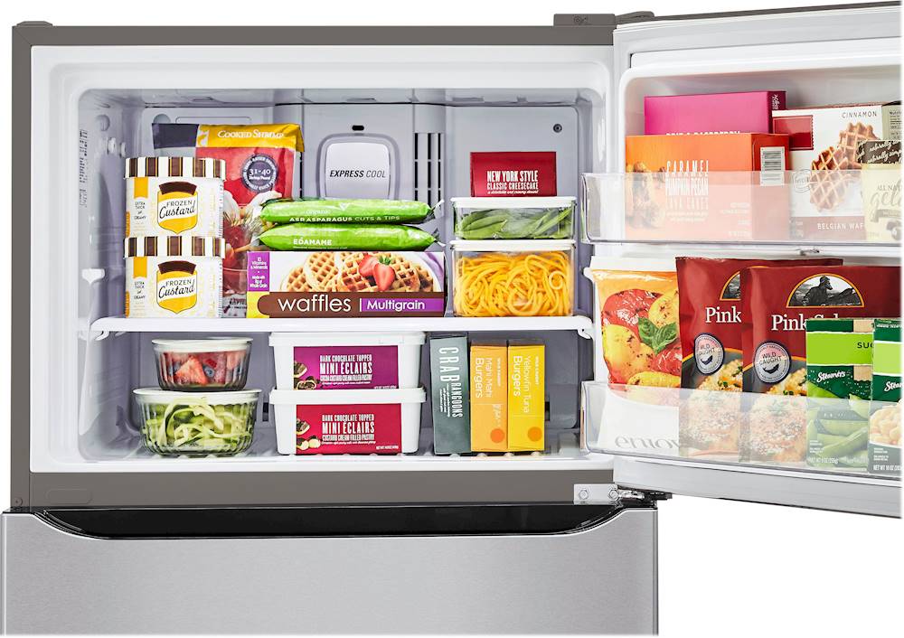 LG - 20.2 Cu. Ft. Top-Freezer Refrigerator - Stainless steel_5