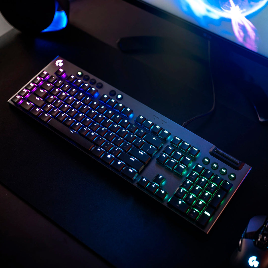 Logitech - G815 LIGHTSYNC Full-size Wired Mechanical GL Clicky Switch Gaming Keyboard with RGB Backlighting - Carbon_5