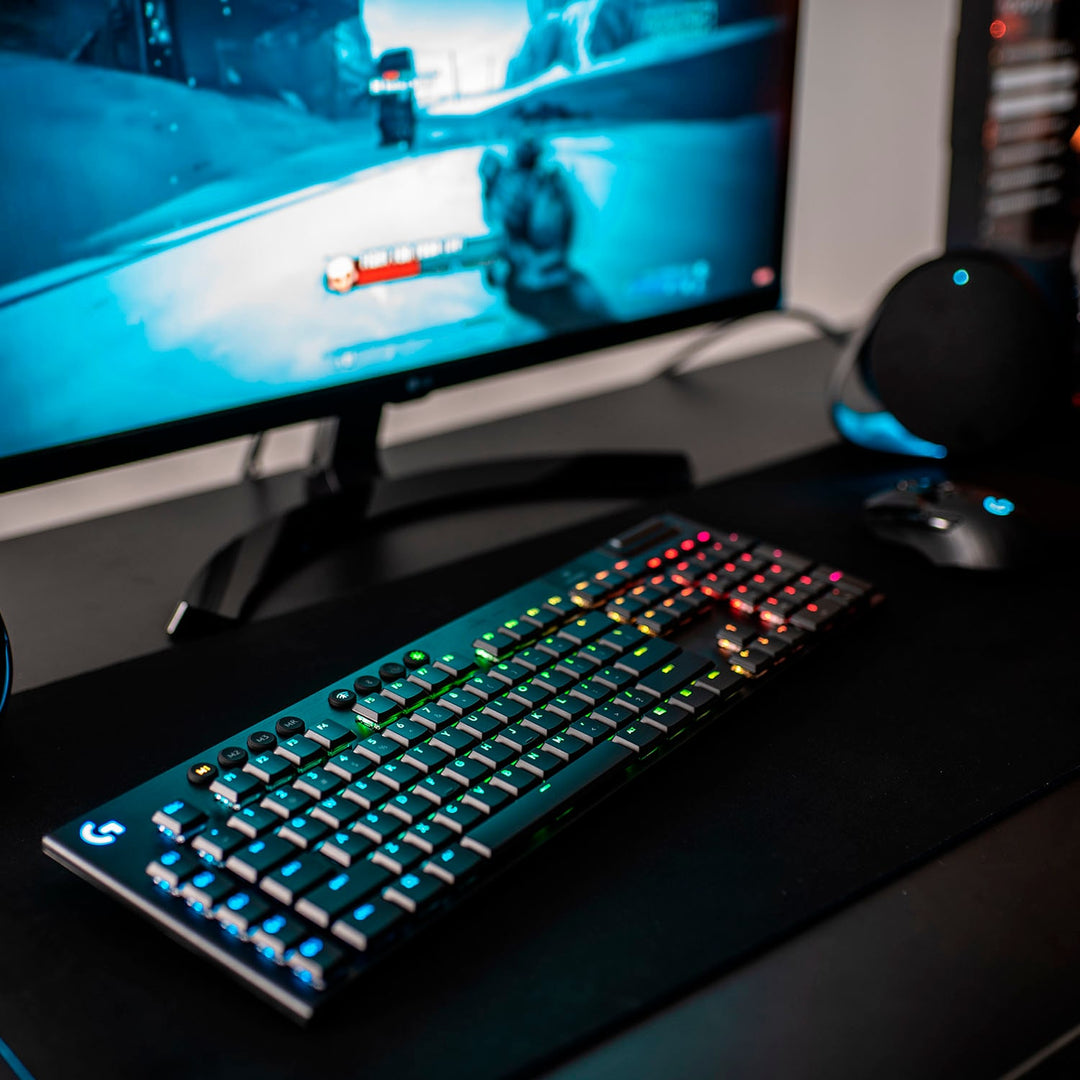 Logitech - G915 LIGHTSPEED Full-size Wireless Mechanical GL Clicky Switch Gaming Keyboard with RGB Backlighting - Black_4