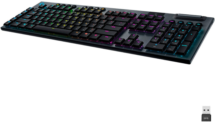 Logitech - G915 LIGHTSPEED Full-size Wireless Mechanical GL Clicky Switch Gaming Keyboard with RGB Backlighting - Black_3
