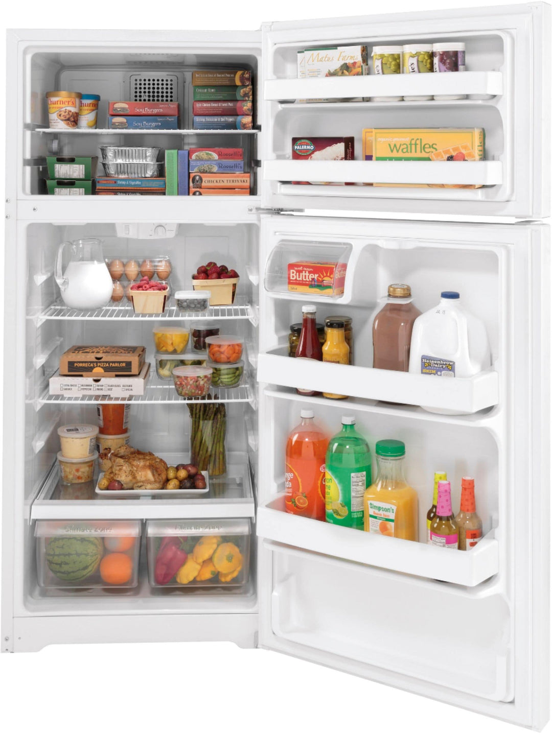 GE - 16.6 Cu. Ft. Top-Freezer Refrigerator - White_2