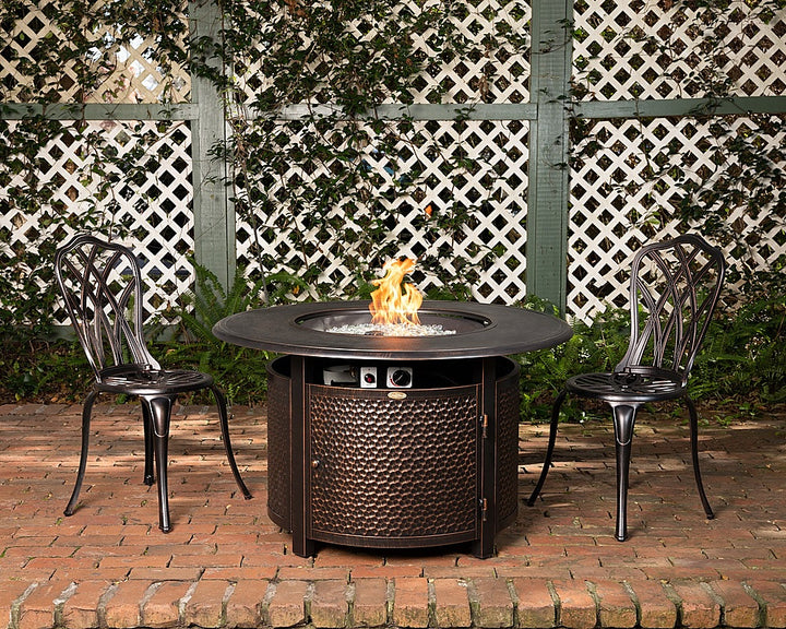 Fire Sense - Weyland Round Aluminum LPG Fire Pit - Antique Bronze_3