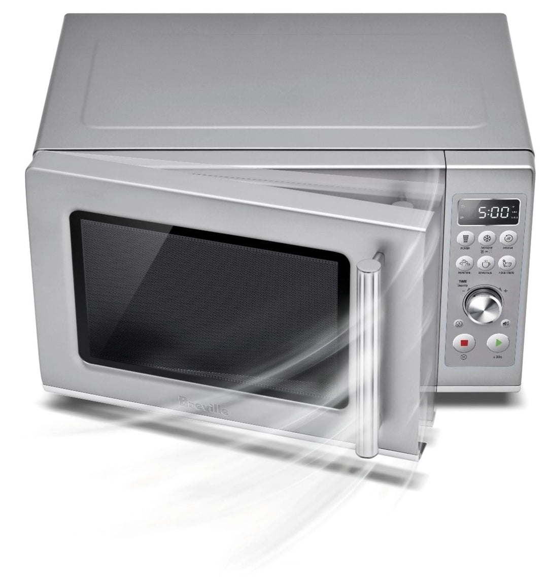 Breville - the Compact Wave™ Soft Close 0.9 Cu. Ft. Microwave - Brushed stainless steel_2