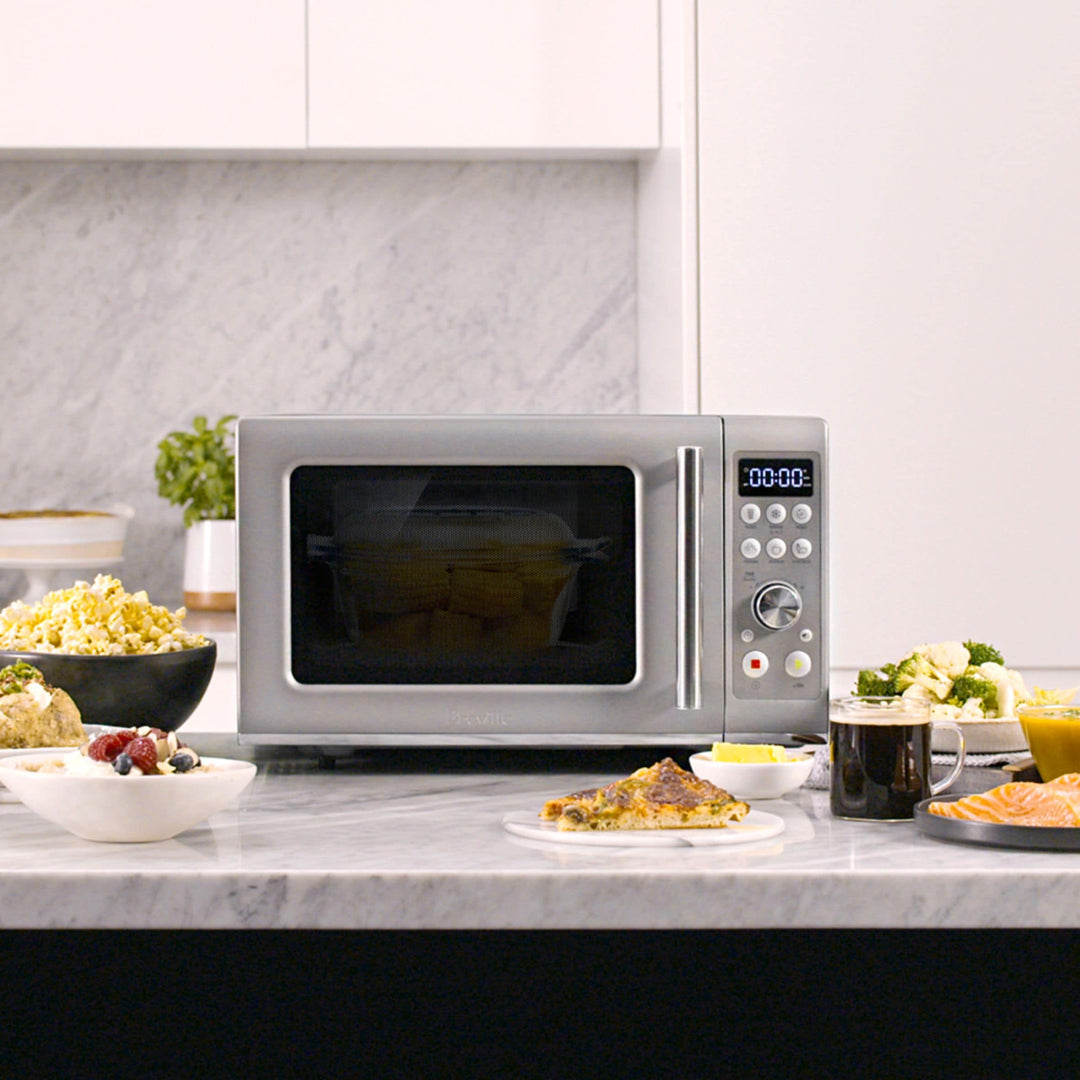 Breville - the Compact Wave™ Soft Close 0.9 Cu. Ft. Microwave - Brushed stainless steel_9
