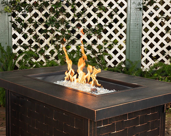 Fire Sense - Armstrong Rectangular Aluminum LPG Fire Pit - Antique Bronze_11