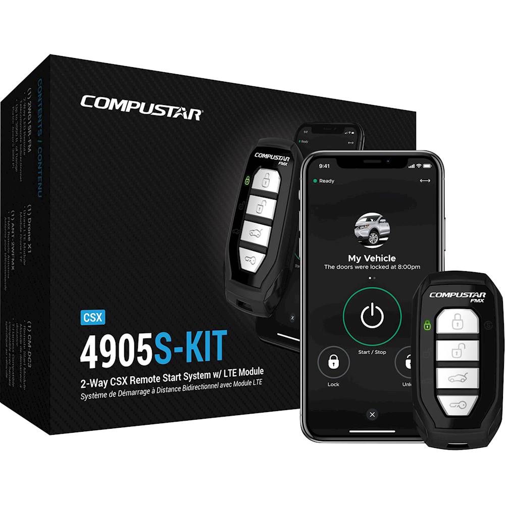 Compustar - 2-Way CSX Remote Start System/LTE Module - Black_3