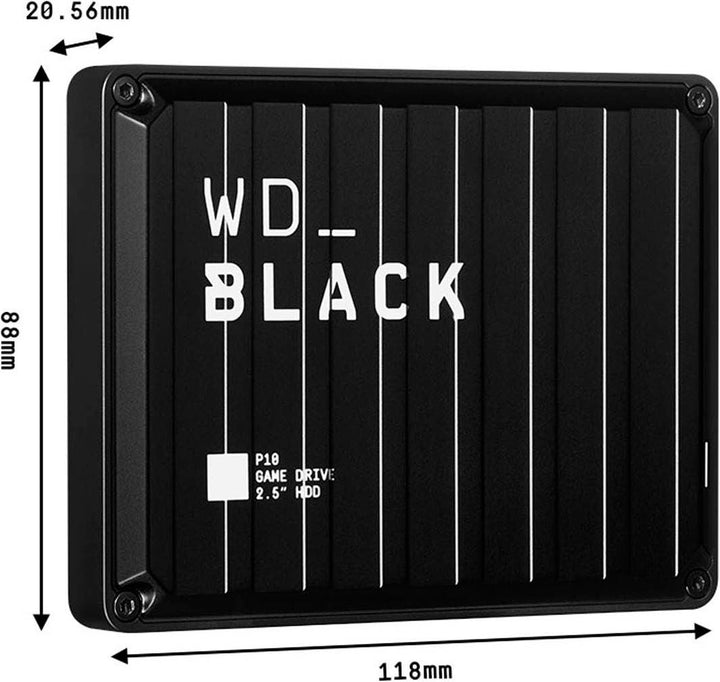 WD - WD_BLACK P10 4TB External USB 3.2 Gen 1 Portable Hard Drive - Black_12