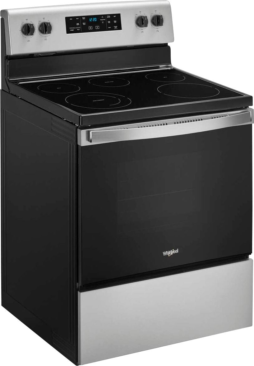 Whirlpool - 5.3 Cu. Ft. Freestanding Electric Range with Steam-Cleaning and Frozen Bake™ - Stainless steel_1