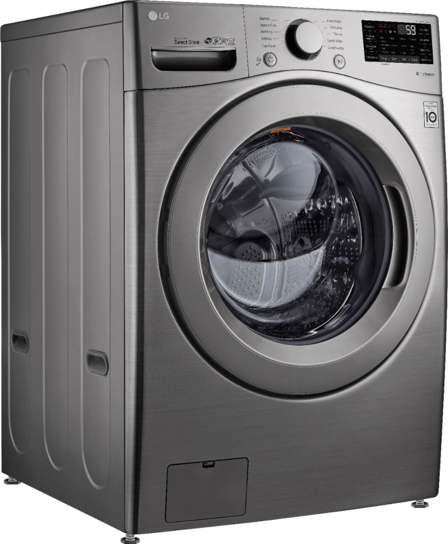 LG - 4.5 Cu. Ft. 10-Cycle High-Efficiency Front Load Washer with 6Motion Technology - Graphite Steel_1