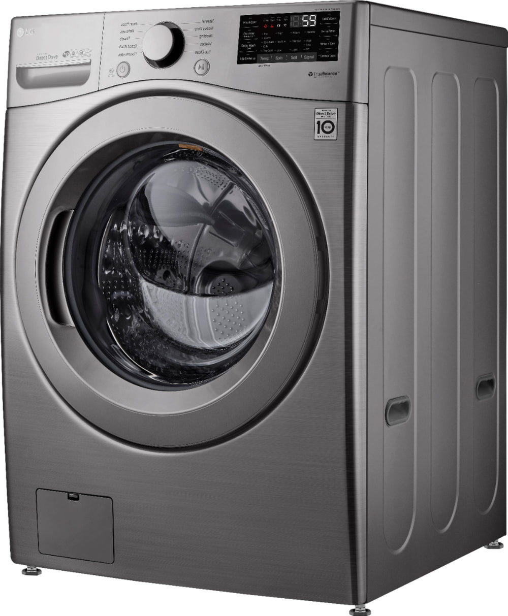 LG - 4.5 Cu. Ft. 10-Cycle High-Efficiency Front Load Washer with 6Motion Technology - Graphite Steel_2