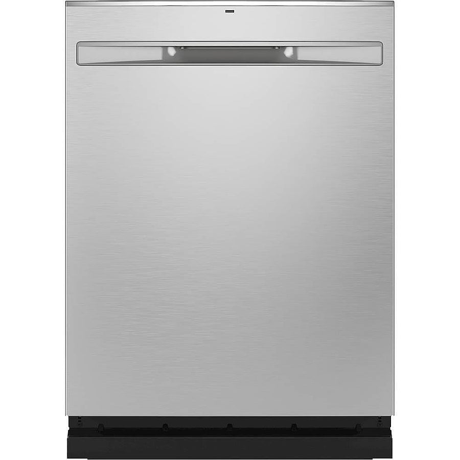 GE - Stainless Steel Interior Fingerprint Resistant Dishwasher with Hidden Controls - Stainless steel_0