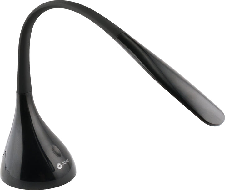 OttLite - Creative Curves LED Desk Lamp with Four Brightness Settings, Adjustable Height and Clear Sun Technology - Black_4