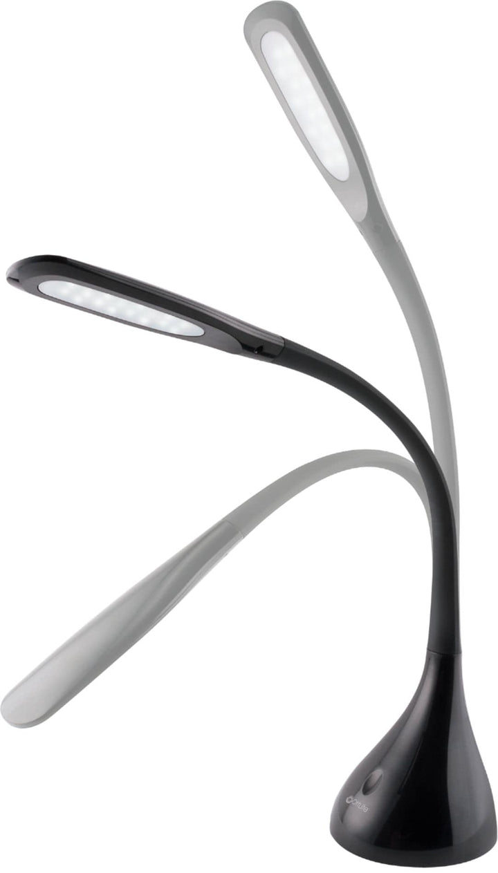 OttLite - Creative Curves LED Desk Lamp with Four Brightness Settings, Adjustable Height and Clear Sun Technology - Black_5