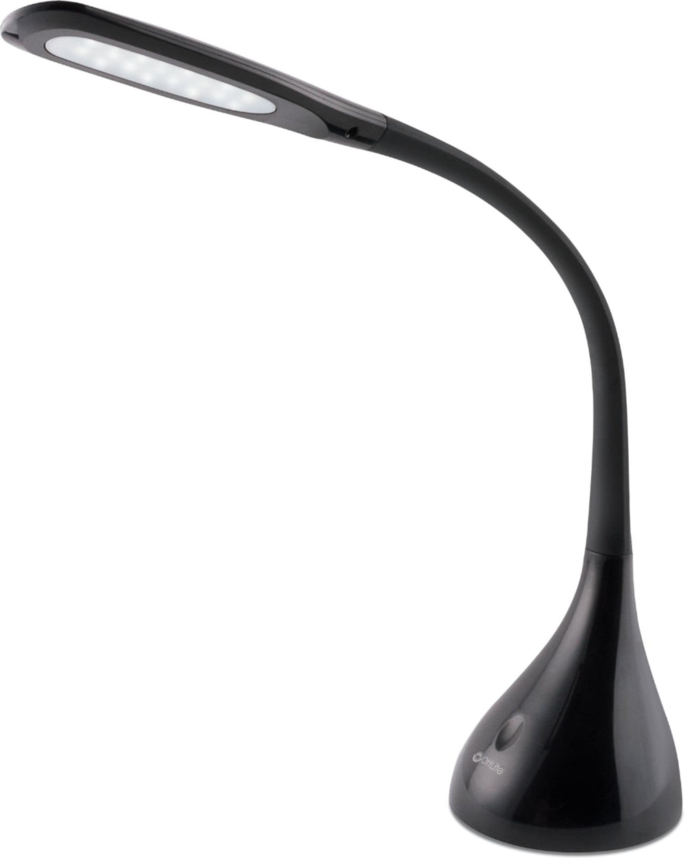 OttLite - Creative Curves LED Desk Lamp with Four Brightness Settings, Adjustable Height and Clear Sun Technology - Black_1