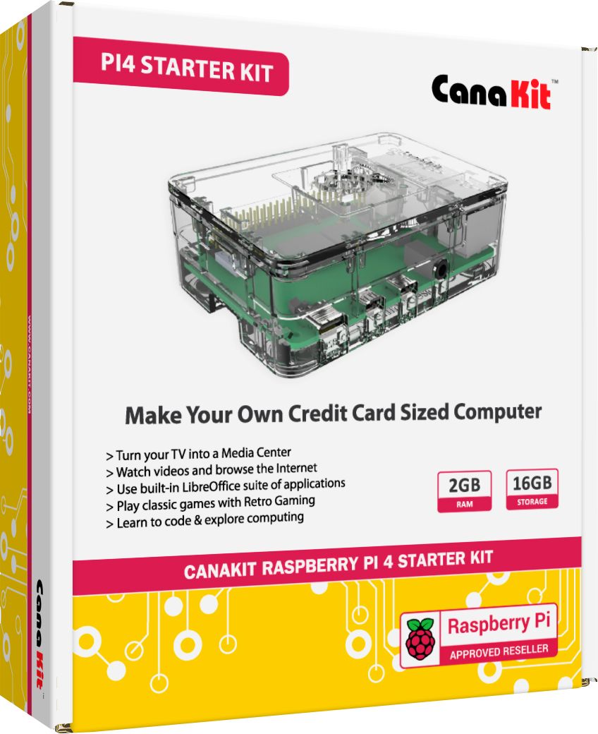 CanaKit - Raspberry Pi 4 2GB Starter Kit - Clear_0