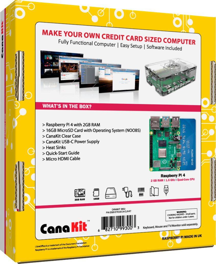 CanaKit - Raspberry Pi 4 2GB Starter Kit - Clear_1