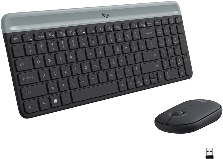 Logitech - MK470 Full-size Wireless Scissor Keyboard and Mouse Bundle with Plug and Play - Black/Gray_0