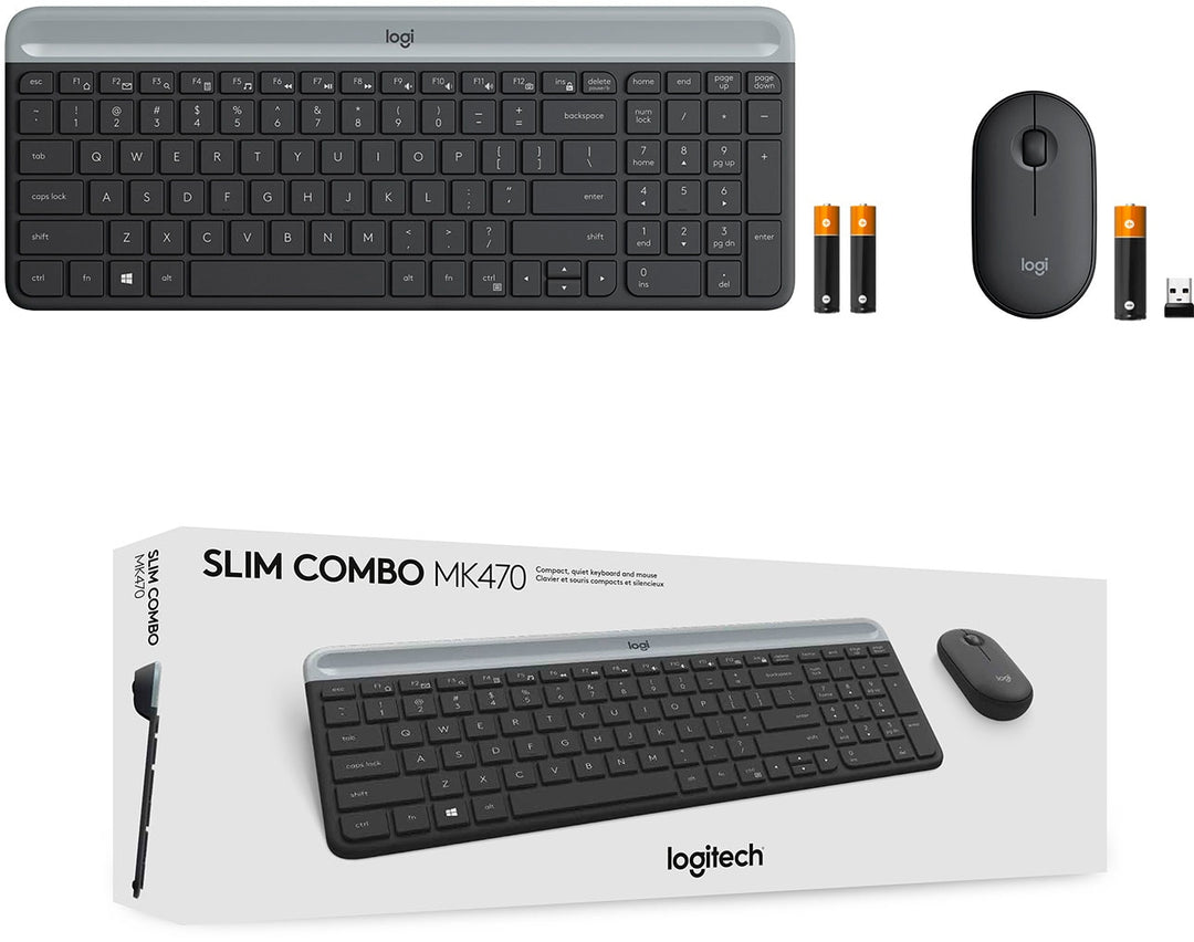 Logitech - MK470 Full-size Wireless Scissor Keyboard and Mouse Bundle with Plug and Play - Black/Gray_4