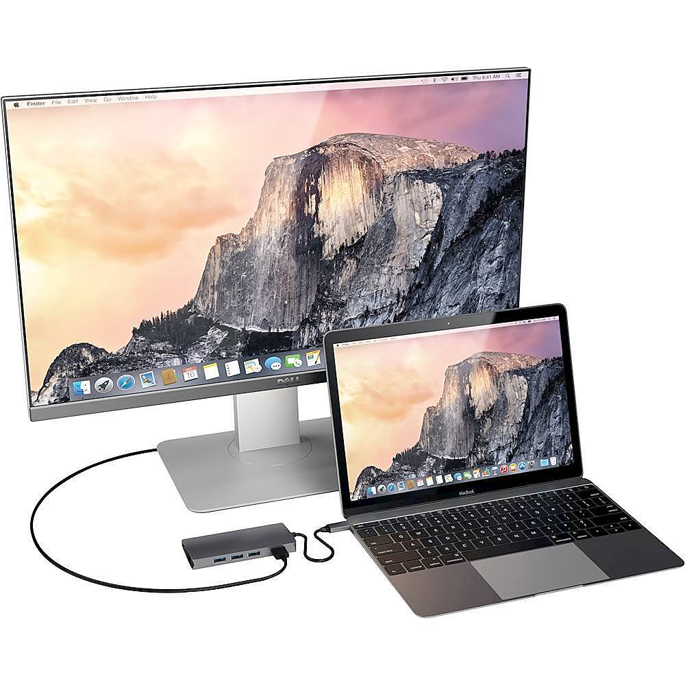 Satechi - Type-C Multi-Port Adapter V2-4K HDMI, Ethernet, USB-C, SD/Micro, USB 3.0 - MacBook Pro, MacBook Air - Space Gray_2