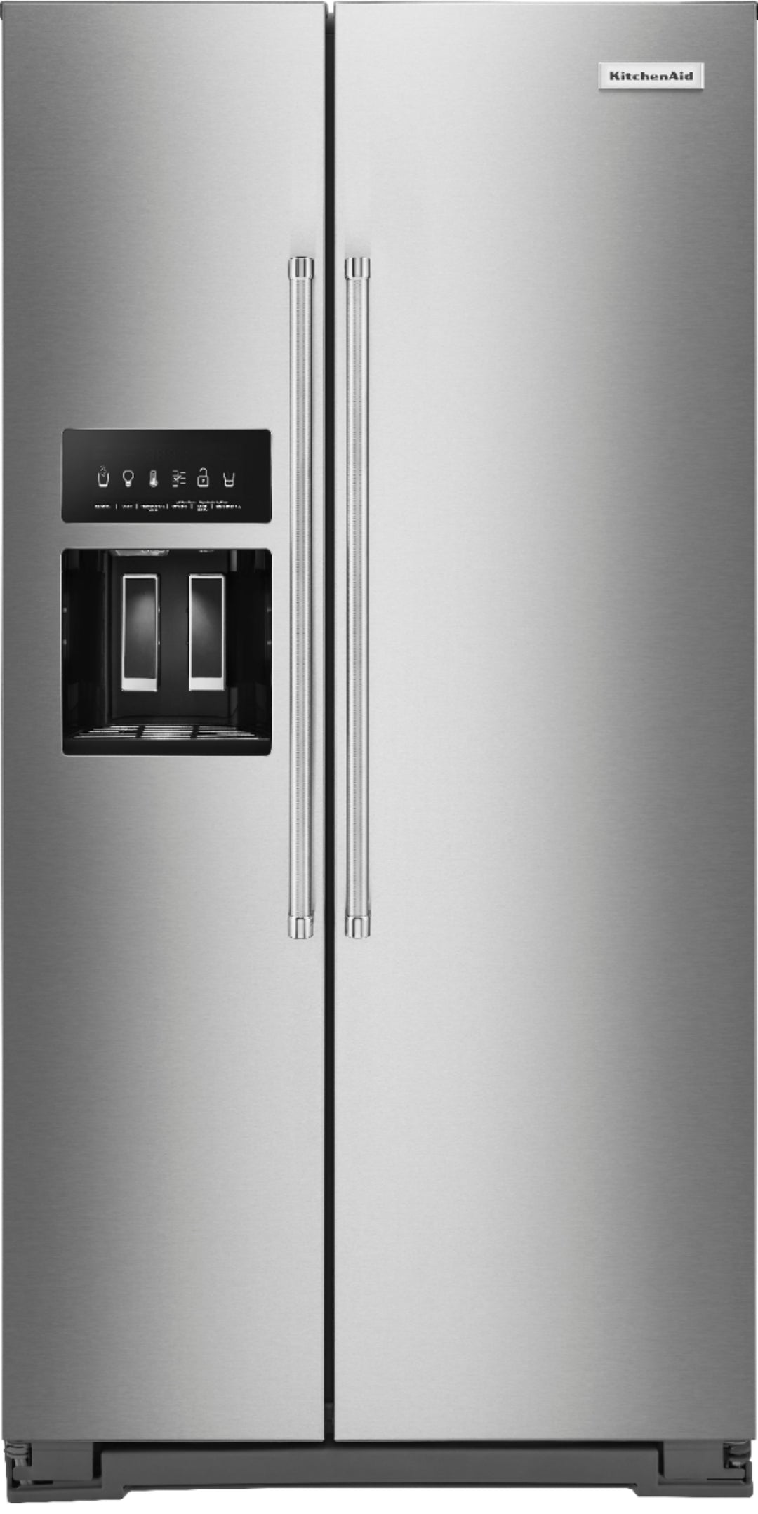 KitchenAid - 22.6 Cu. Ft. Side-by-Side Counter-Depth Refrigerator - Stainless steel_0