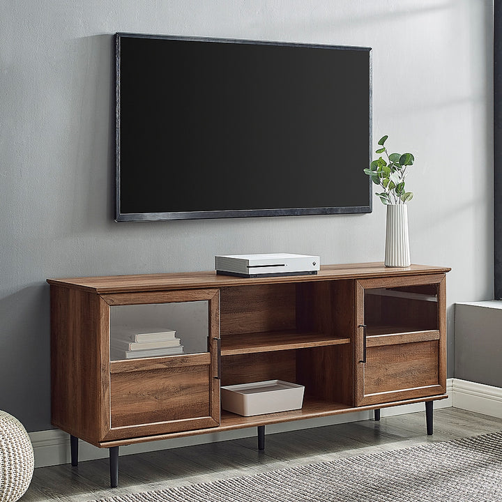 Walker Edison - Transitional TV Stand Cabinet for Most TVs Up to 65" - Rustic Oak_5