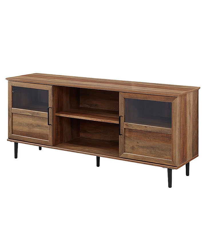 Walker Edison - Transitional TV Stand Cabinet for Most TVs Up to 65" - Rustic Oak_2