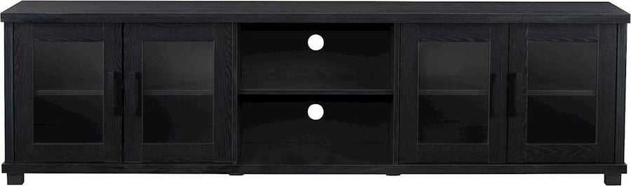 CorLiving - Fremont TV Bench with Glass Cabinets for TVs up to 95" - Ravenwood Black_0