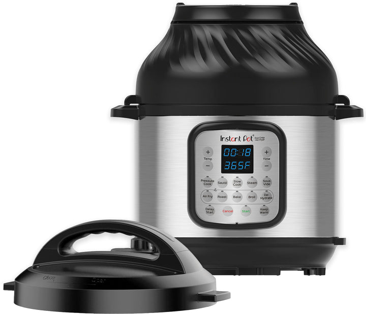 Instant Pot - 8 Quart Duo Crisp 11-in-1 Electric Pressure Cooker with Air Fryer - Stainless Steel/Silver_0