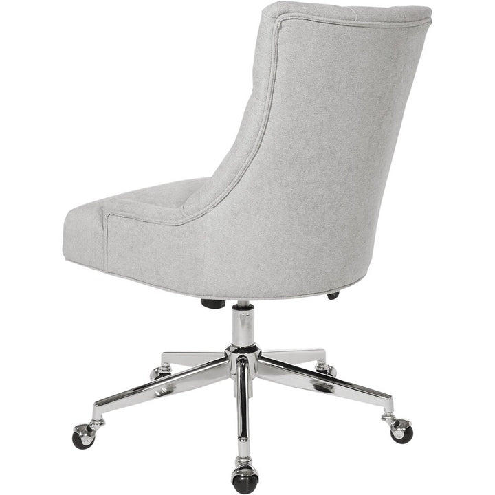 AveSix - Amelia 5-Pointed Star Fabric and Steel Office Chair - Fog_5