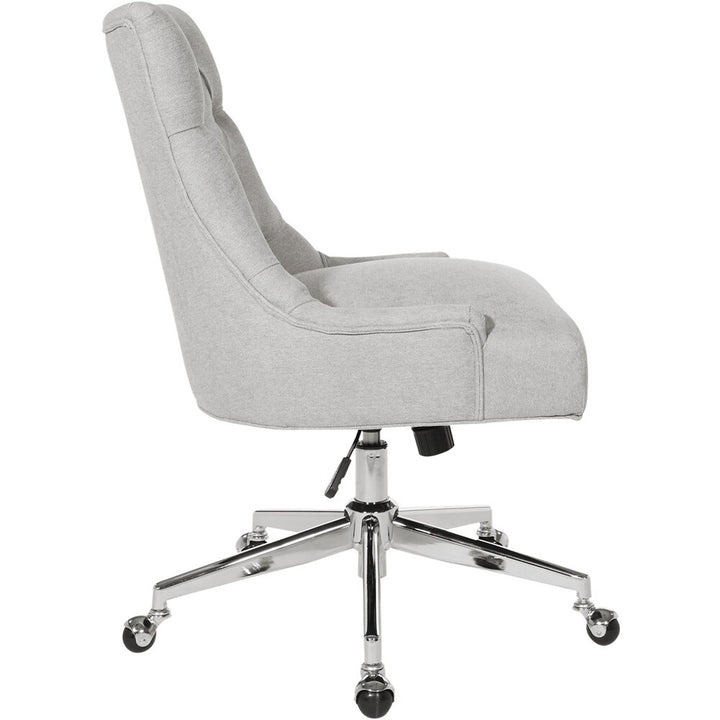 AveSix - Amelia 5-Pointed Star Fabric and Steel Office Chair - Fog_4