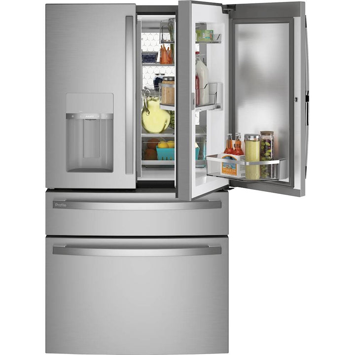 GE Profile - 27.9 Cu. Ft. 4-Door French Door Smart Refrigerator with Door-In-Door - Stainless steel_18