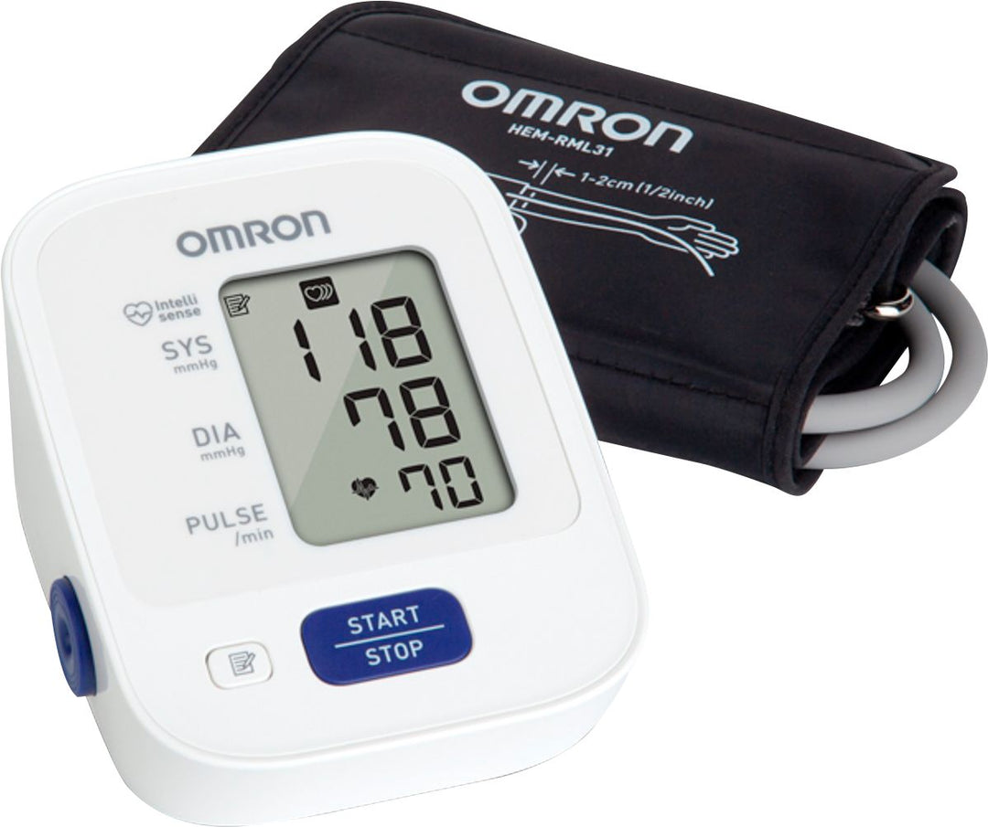 Omron - 3 Series - Automatic Upper Arm Blood Pressure Monitor - Black/White_0