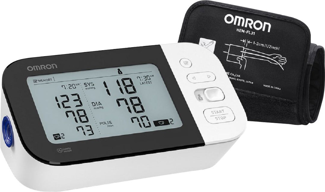 Omron - 7 Series - Wireless Upper Arm Blood Pressure Monitor - White/Black_0
