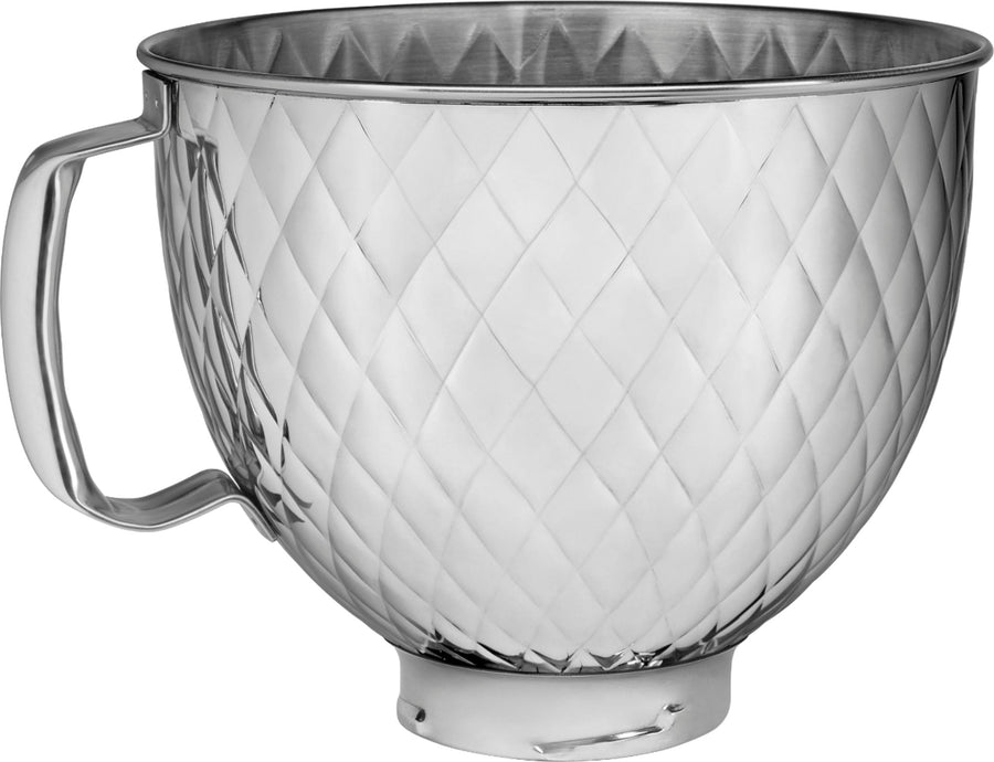KitchenAid - 5-Quart Quilted Stainless Steel Bowl - Polished Stainless Steel_0