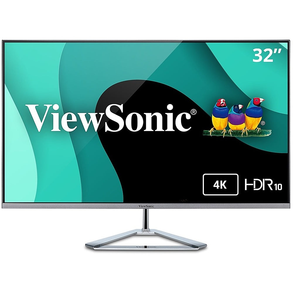 ViewSonic - 31.5 LCD 4K UHD Monitor (DisplayPort HDMI) - Silver_0