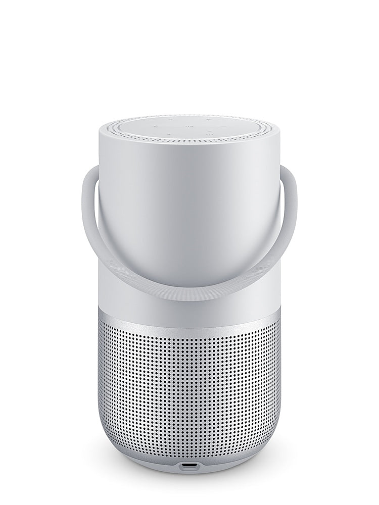 Bose - Portable Smart Speaker with built-in WiFi, Bluetooth, Google Assistant and Alexa Voice Control - Luxe Silver_0
